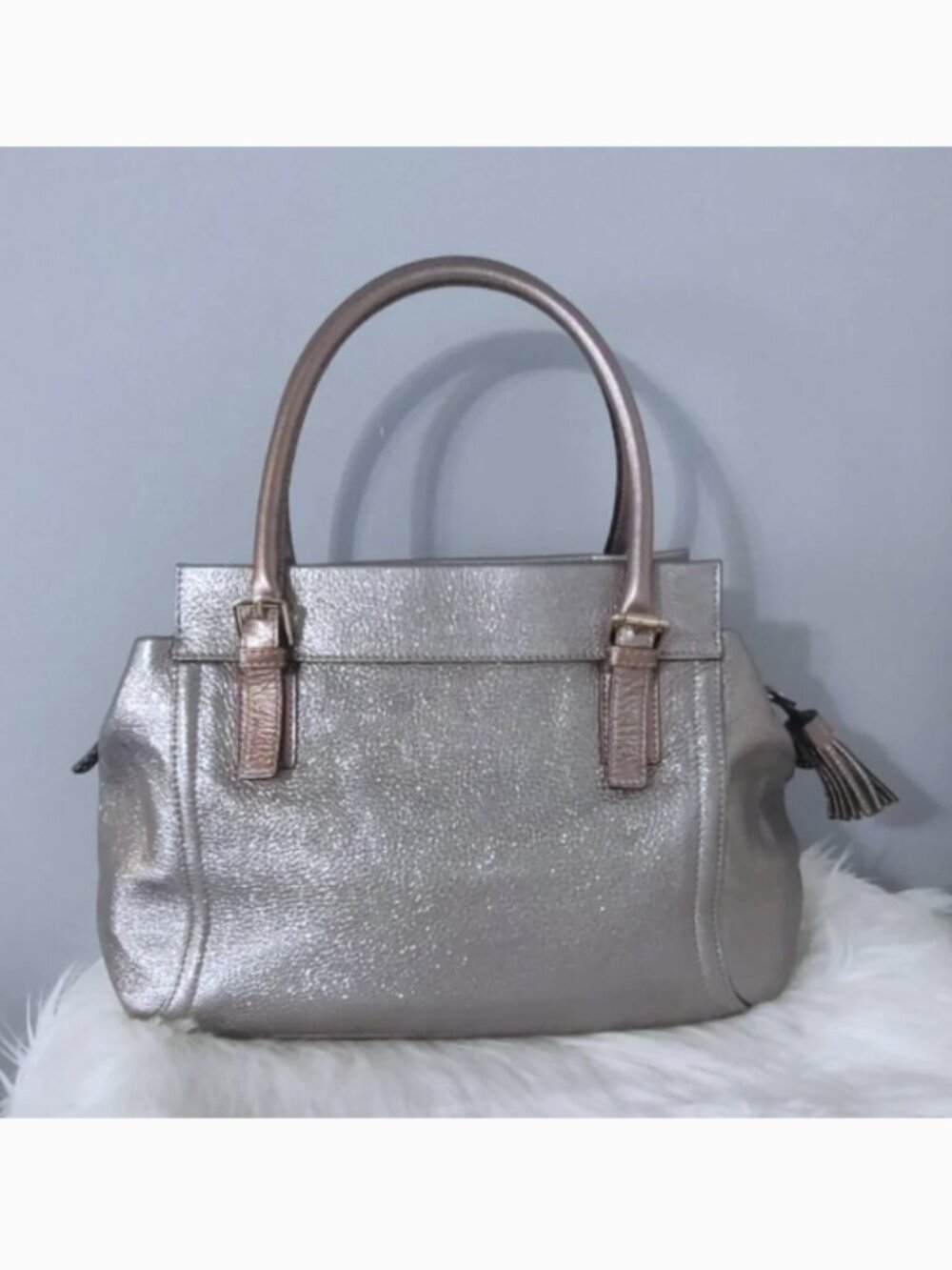 Kate Spade Cheltenham Y2K metallic Addison satchel vintage EUC - Picture 3 of 11